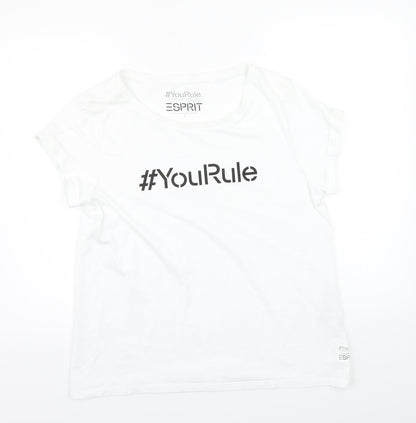 Espirit Womens White   Basic T-Shirt Size L