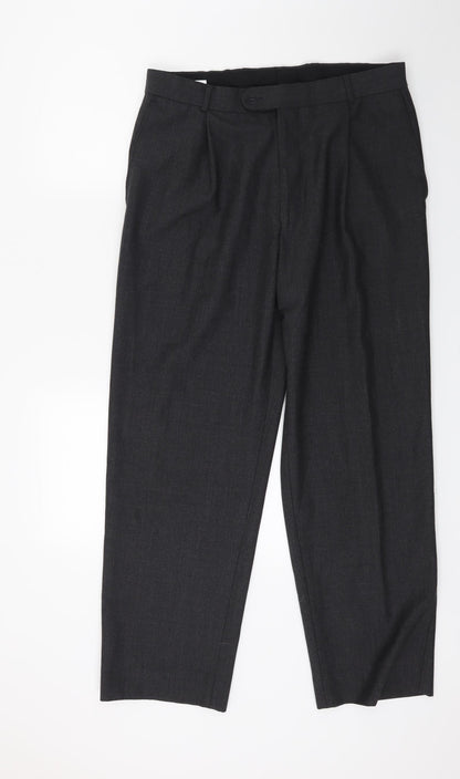 Mens UK Size 34 Coperstone Regular Fit  Grey Trousers