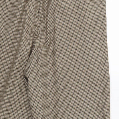 Loom Womens Brown Houndstooth  Trousers  Size 34 in L32 in