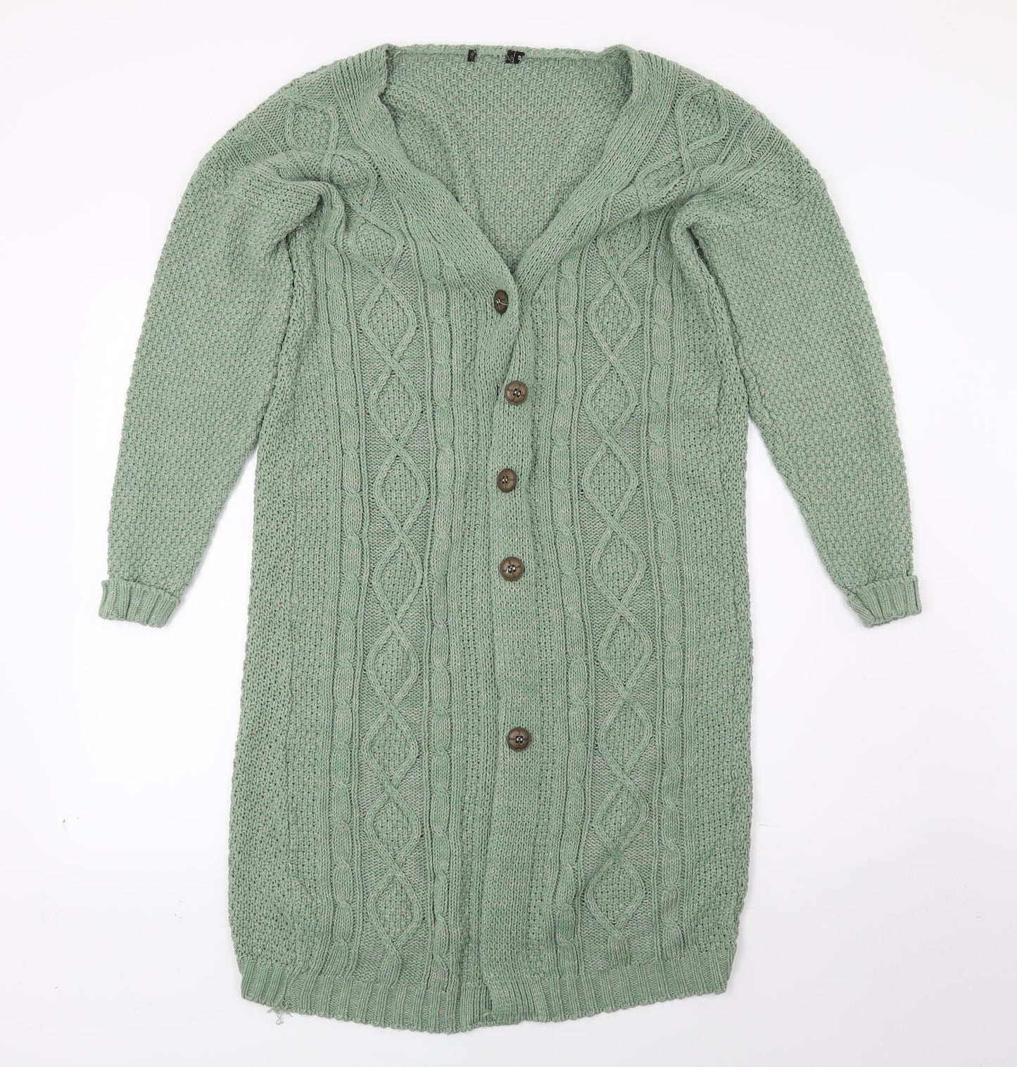 Preworn Womens Green   Cardigan Jumper Size S