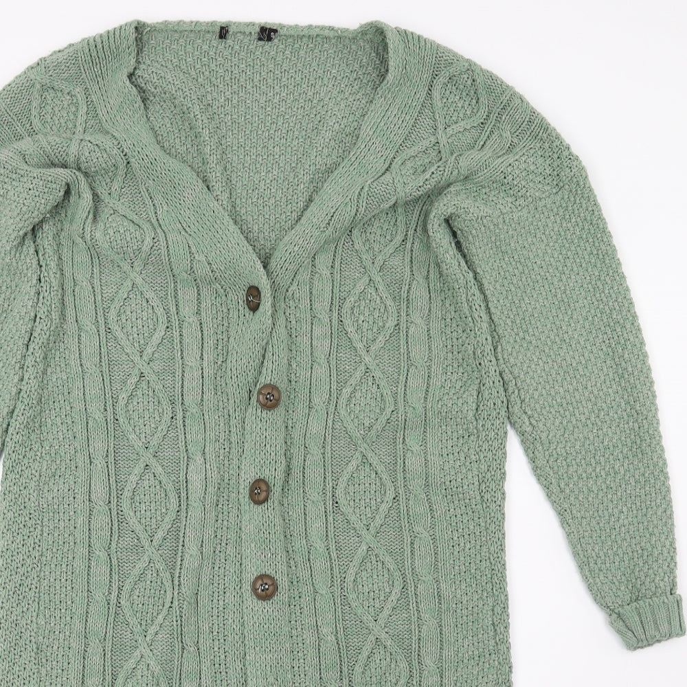 Preworn Womens Green   Cardigan Jumper Size S
