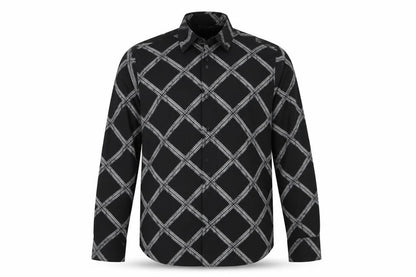 Mens UK Size M Cutting Edge Black  Button-Up Long Sleeve Casual Shirt