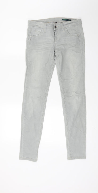 Beneton Womens Grey  Denim Skinny Jeans Size 29 in L27 in
