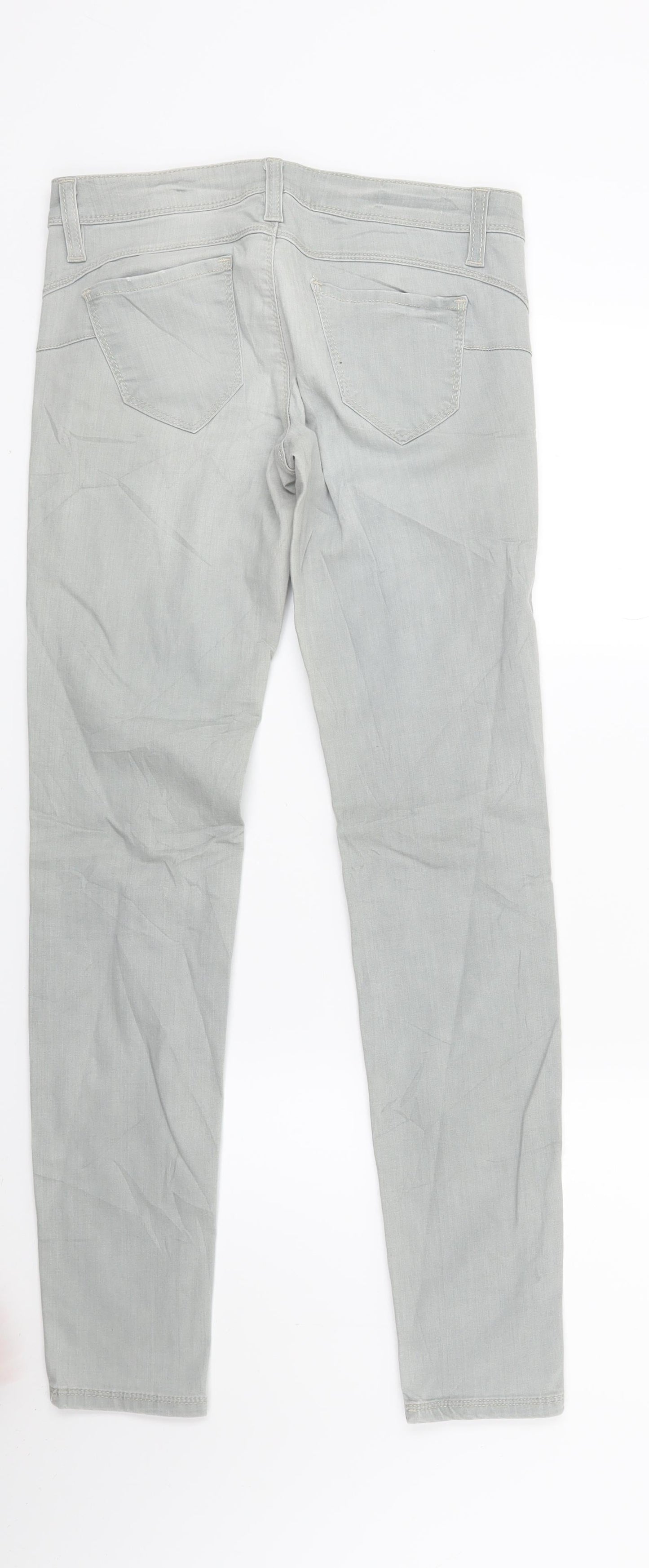 Beneton Womens Grey  Denim Skinny Jeans Size 29 in L27 in