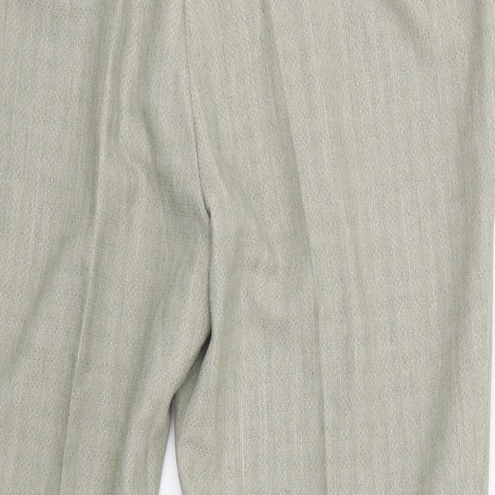 Womens UK Size 18 Marks and Spencer Regular Fit Capri Green Trousers