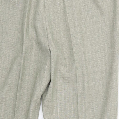 Womens UK Size 18 Marks and Spencer Regular Fit Capri Green Trousers