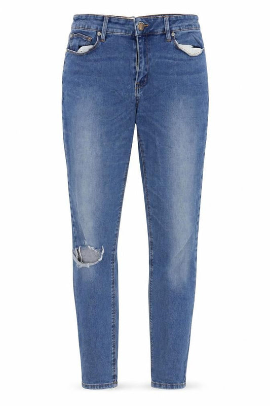 Womens UK Size 10 Mango Regular Fit Skinny Blue Jeans
