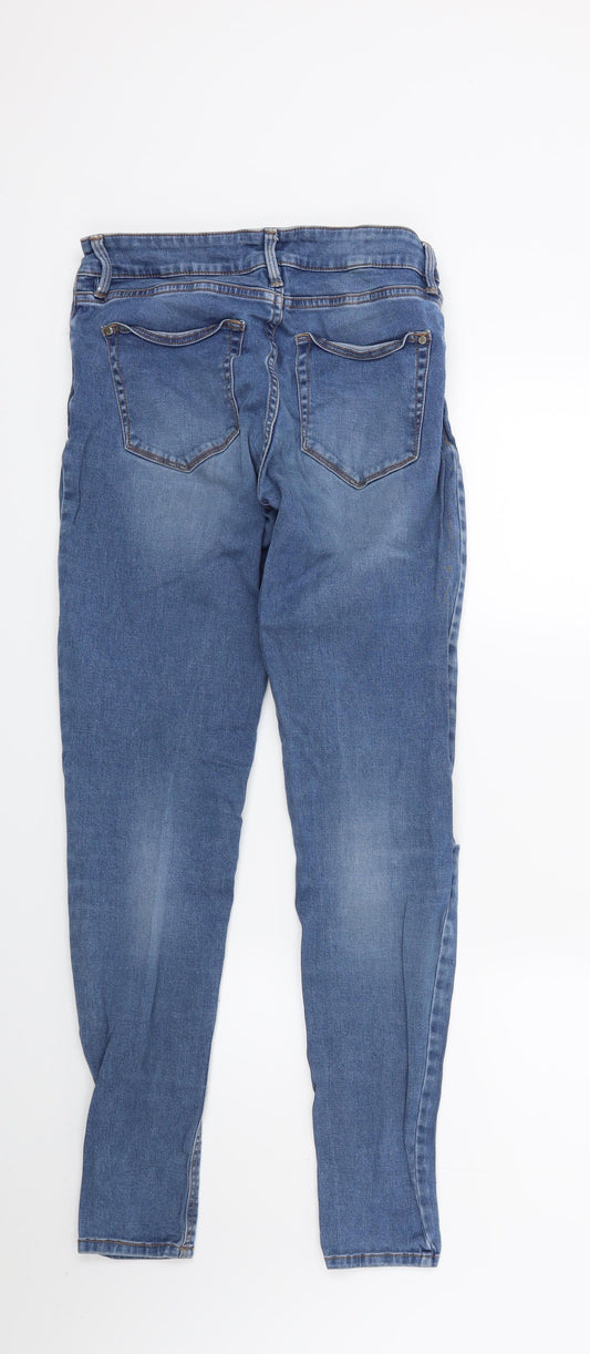 Mango Womens Blue  Denim Skinny Jeans Size 10 L26 in