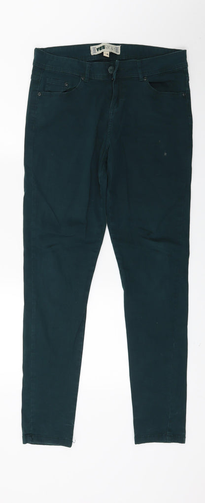 Womens UK Size 12 Yes Yes Regular Fit Skinny Green Jeans