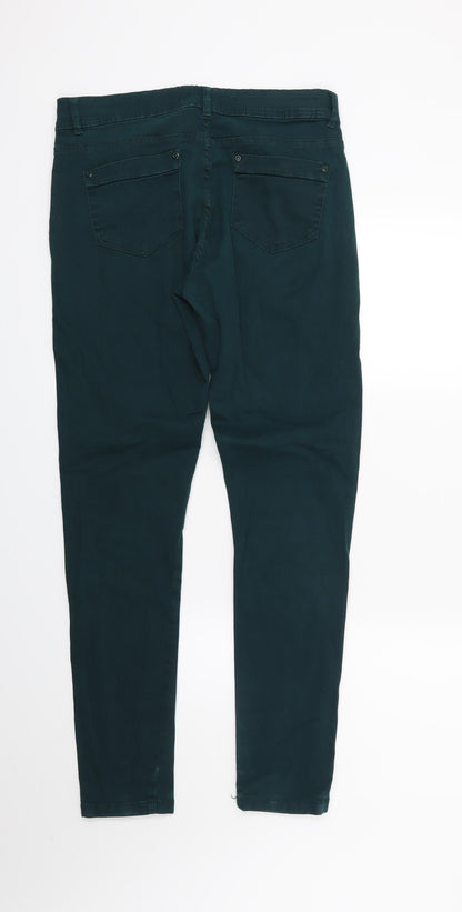 Womens UK Size 12 Yes Yes Regular Fit Skinny Green Jeans