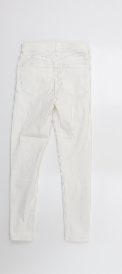 Topshop Womens White  Denim Skinny Jeans Size 25 in L23 in
