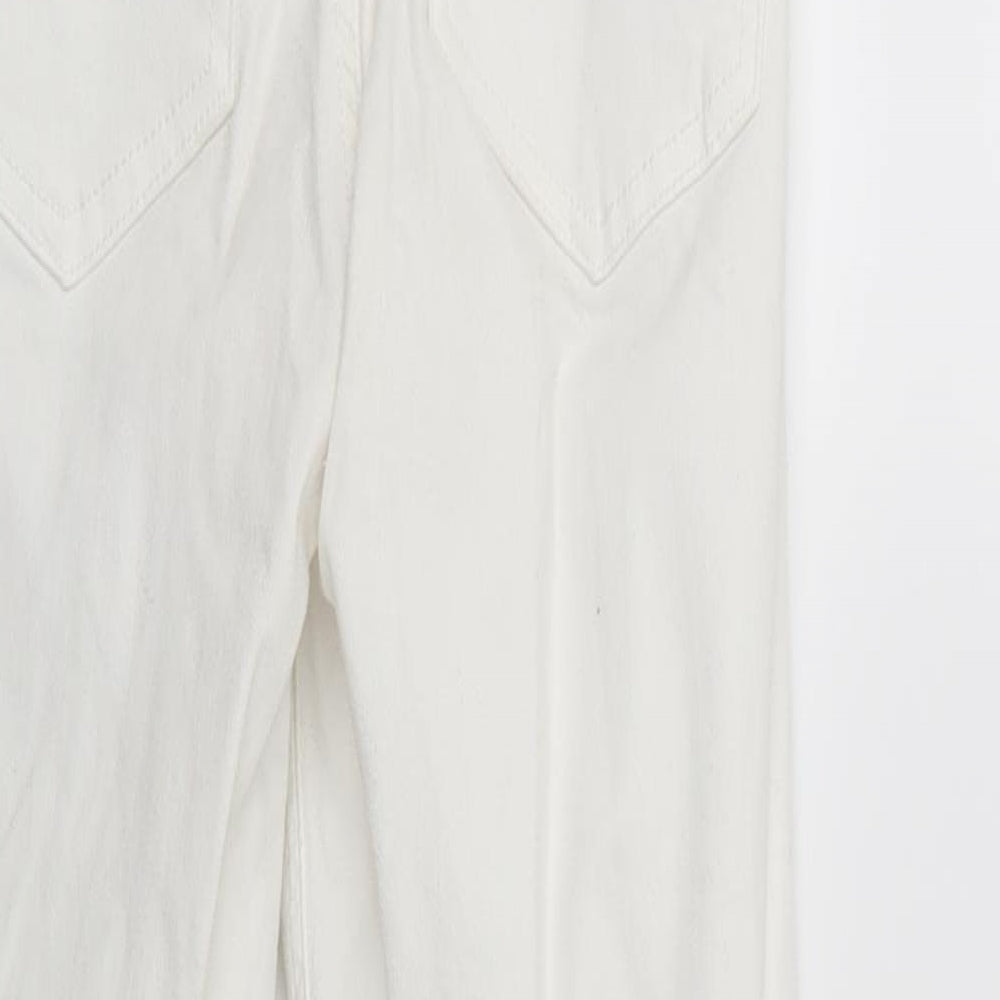 Topshop Womens White  Denim Skinny Jeans Size 25 in L23 in