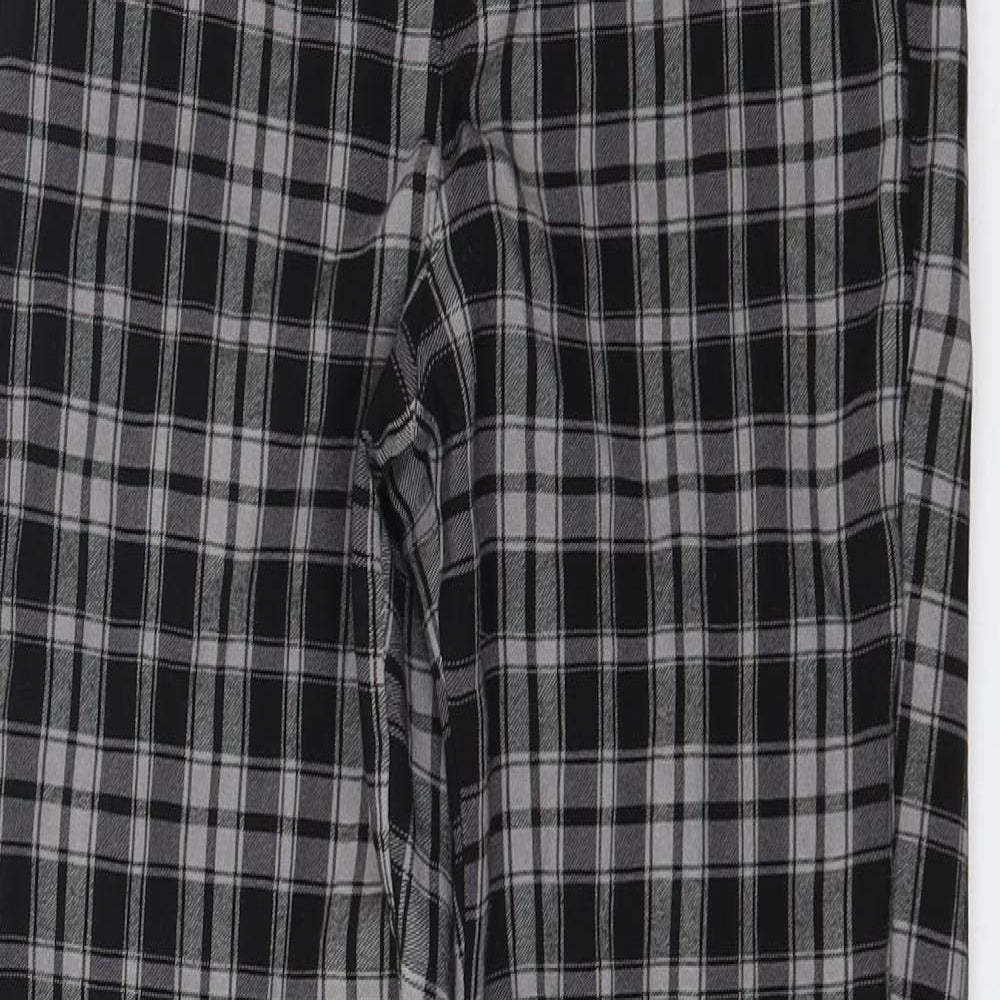 Crop Womens Grey Check  Trousers  Size 6 L25 in