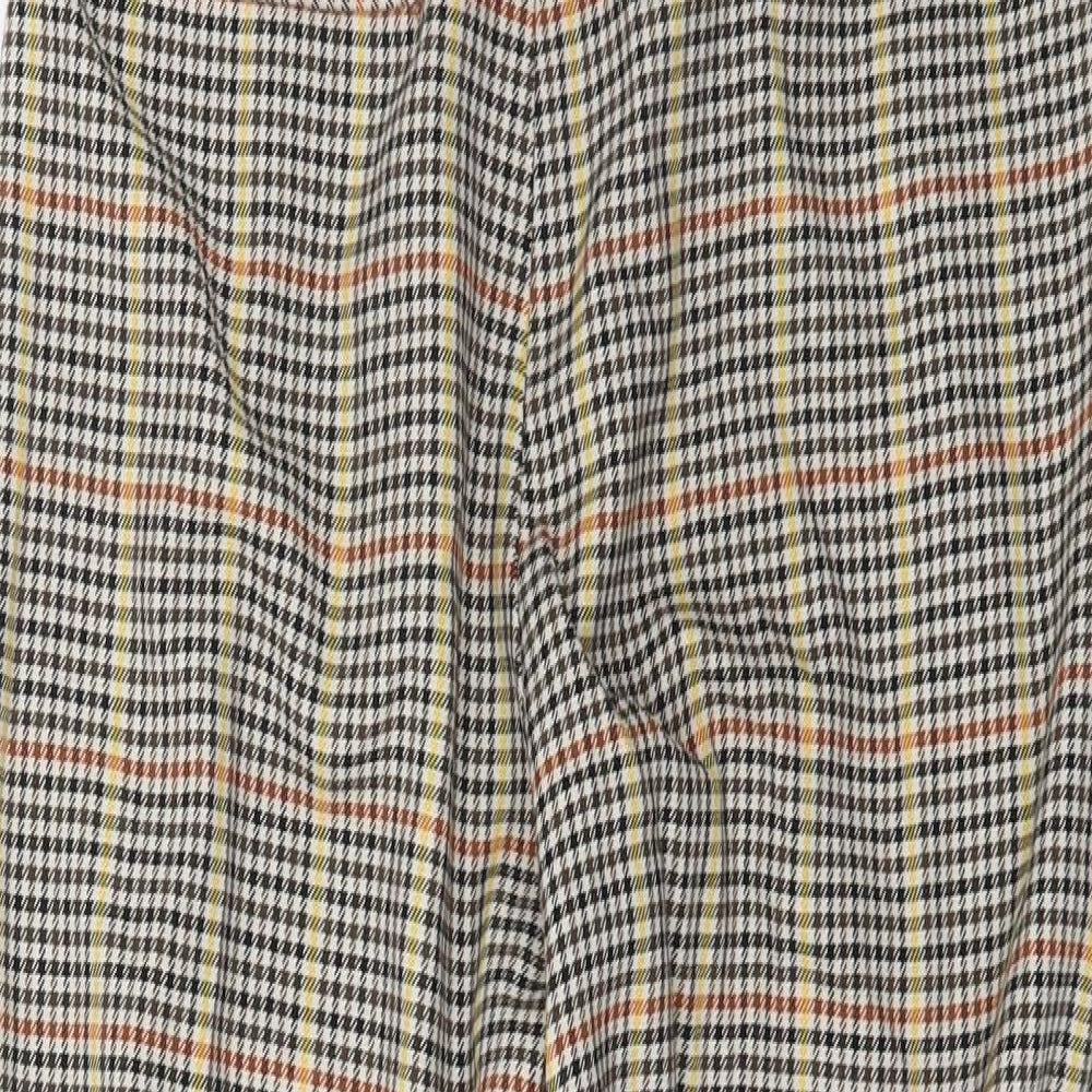 Bershka Womens Brown Check  Trousers  Size 6 L22 in