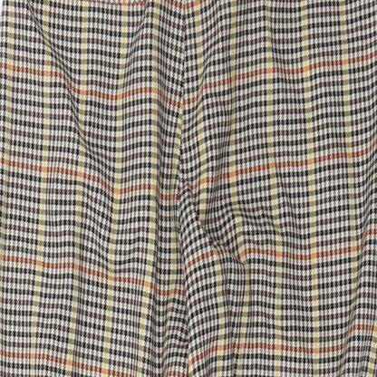 Bershka Womens Brown Check  Trousers  Size 6 L22 in