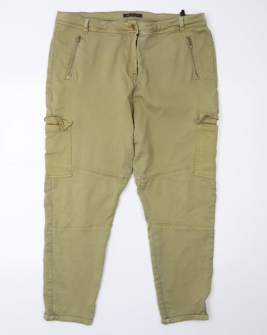 Marks and Spencer Mens Green   Cropped Jeans Size 20 L24 in
