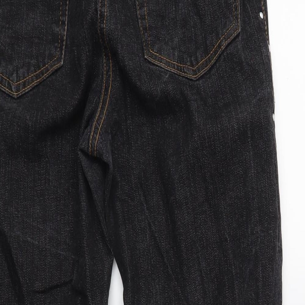 Fabric Womens Black  Denim Skinny Jeans Size 12 L25 in