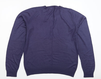F&F Mens Blue  Knit Pullover Jumper Size S