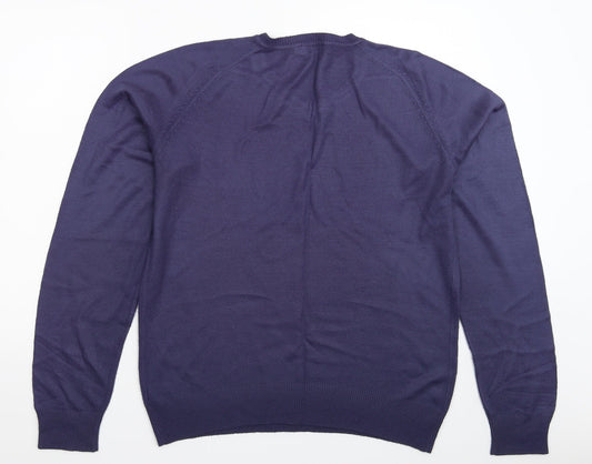 F&F Mens Blue  Knit Pullover Jumper Size S