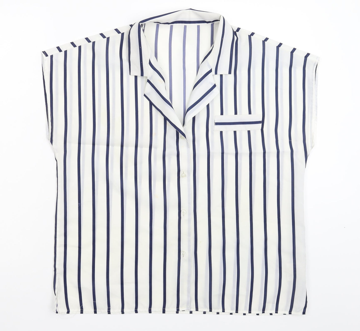 Womens UK Size 16 Littlewoods White Basic Button-Up