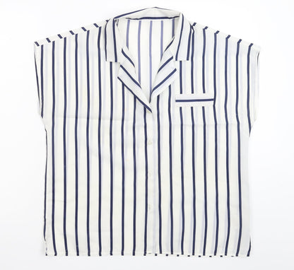 Womens UK Size 16 Littlewoods White Basic Button-Up