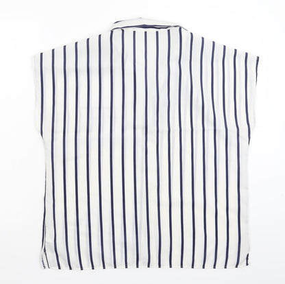 Womens UK Size 16 Littlewoods White Basic Button-Up