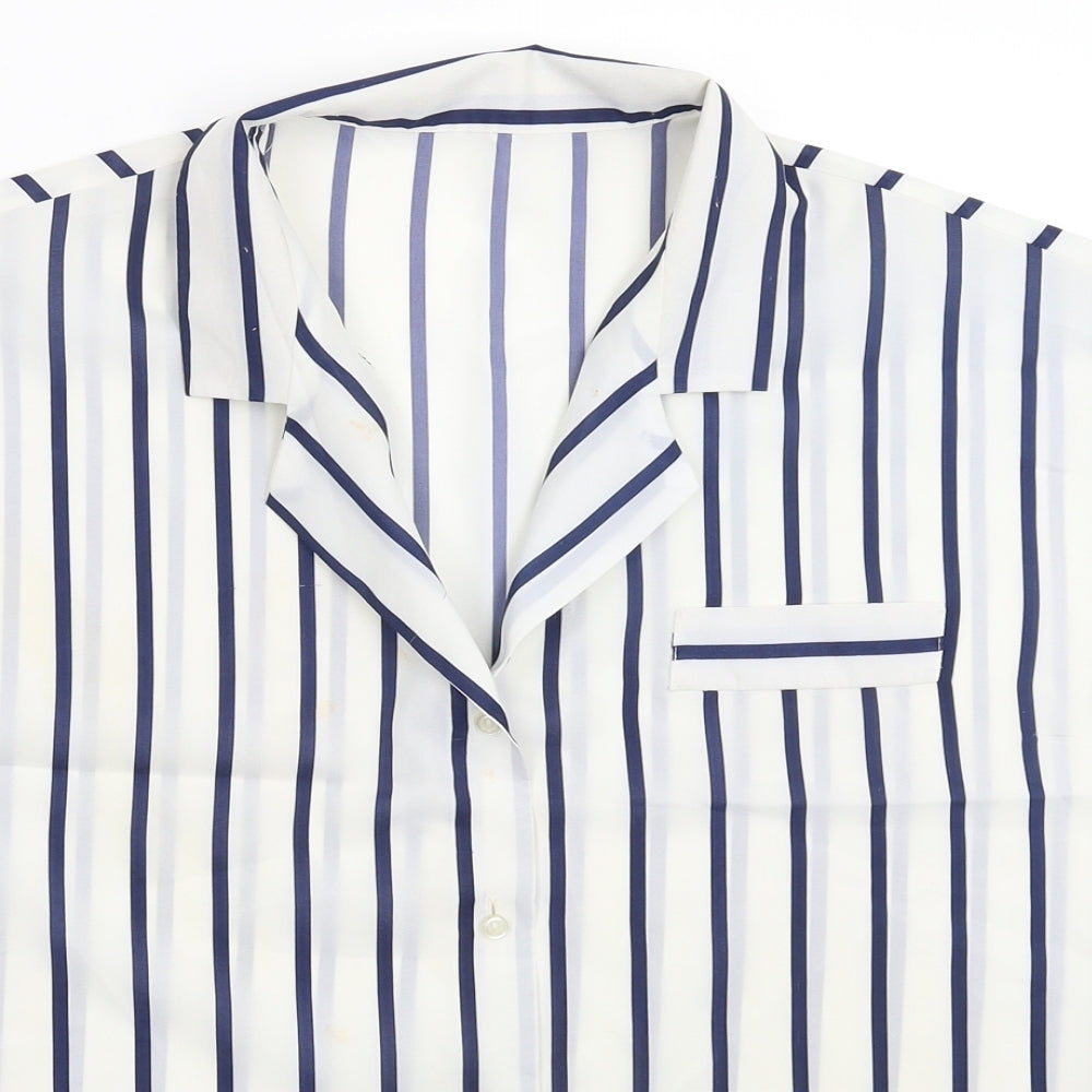 Womens UK Size 16 Littlewoods White Basic Button-Up