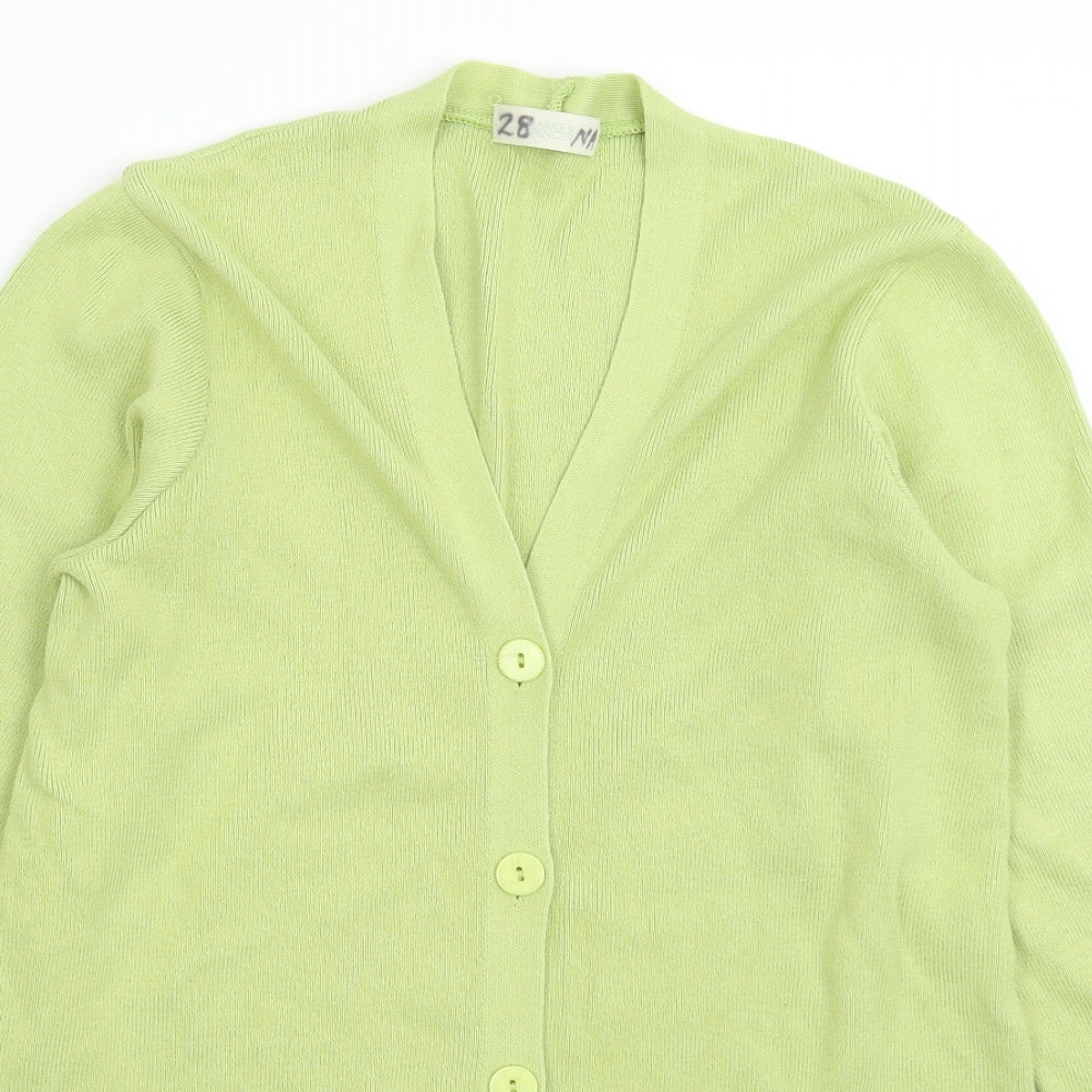 Marks and Spencer Womens Green  Knit Cardigan Jumper Size 8