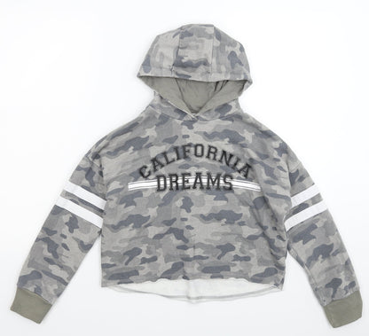Primark Girls Multicoloured Camouflage  Pullover Hoodie Size 11-12 Years