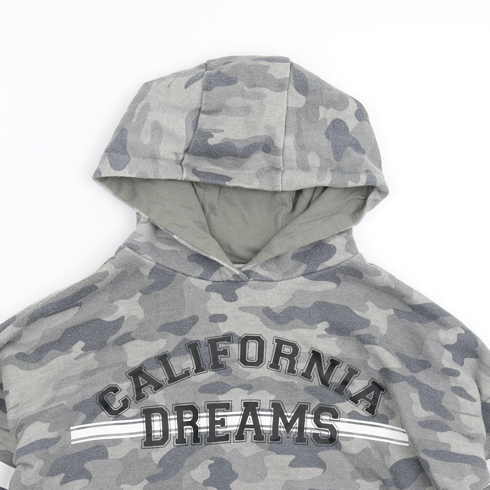 Primark Girls Multicoloured Camouflage  Pullover Hoodie Size 11-12 Years