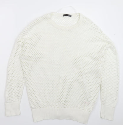 Atmosphere Womens White  Knit Pullover Jumper Size 18