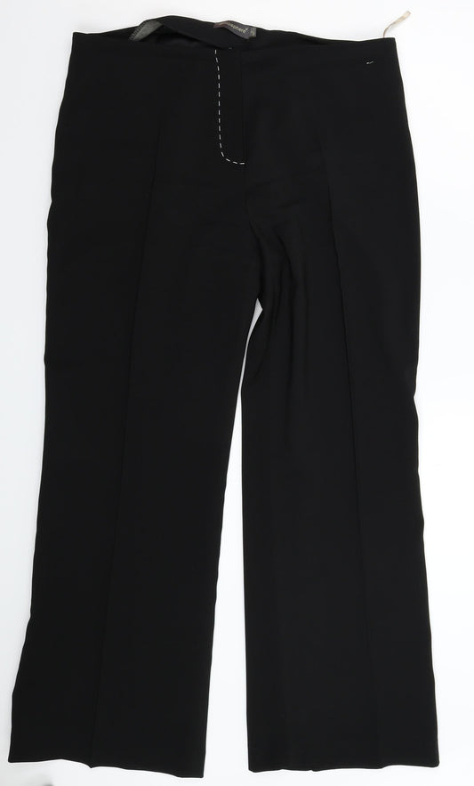 Womens UK Size 16 Atmosphere Regular Fit Dress Pants Black Trousers