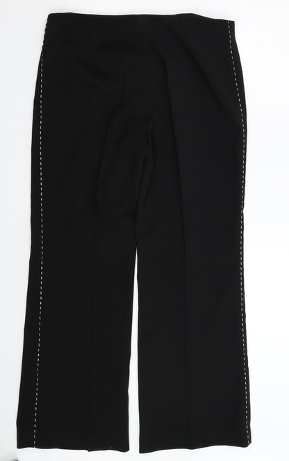 Womens UK Size 16 Atmosphere Regular Fit Dress Pants Black Trousers