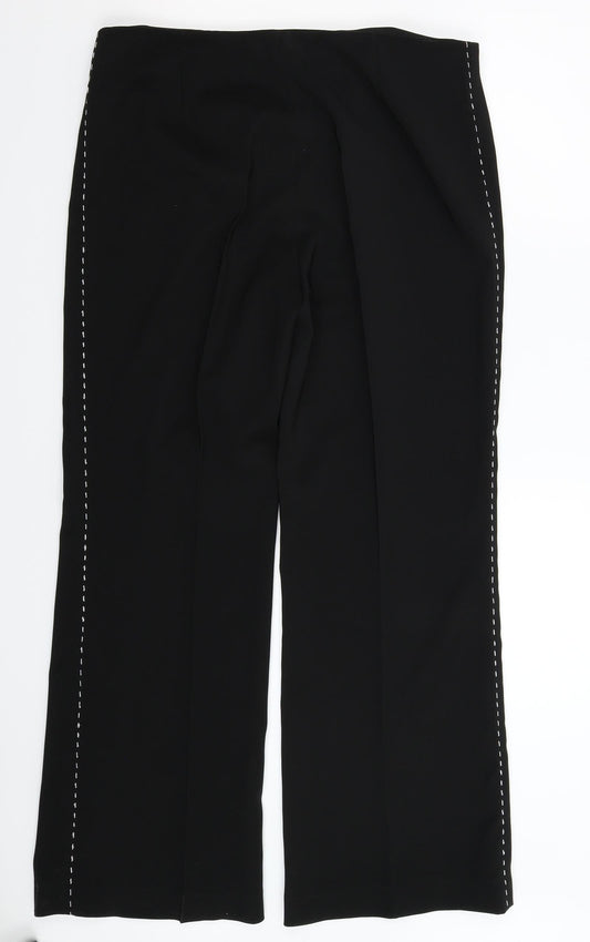 Womens UK Size 16 Atmosphere Regular Fit Dress Pants Black Trousers