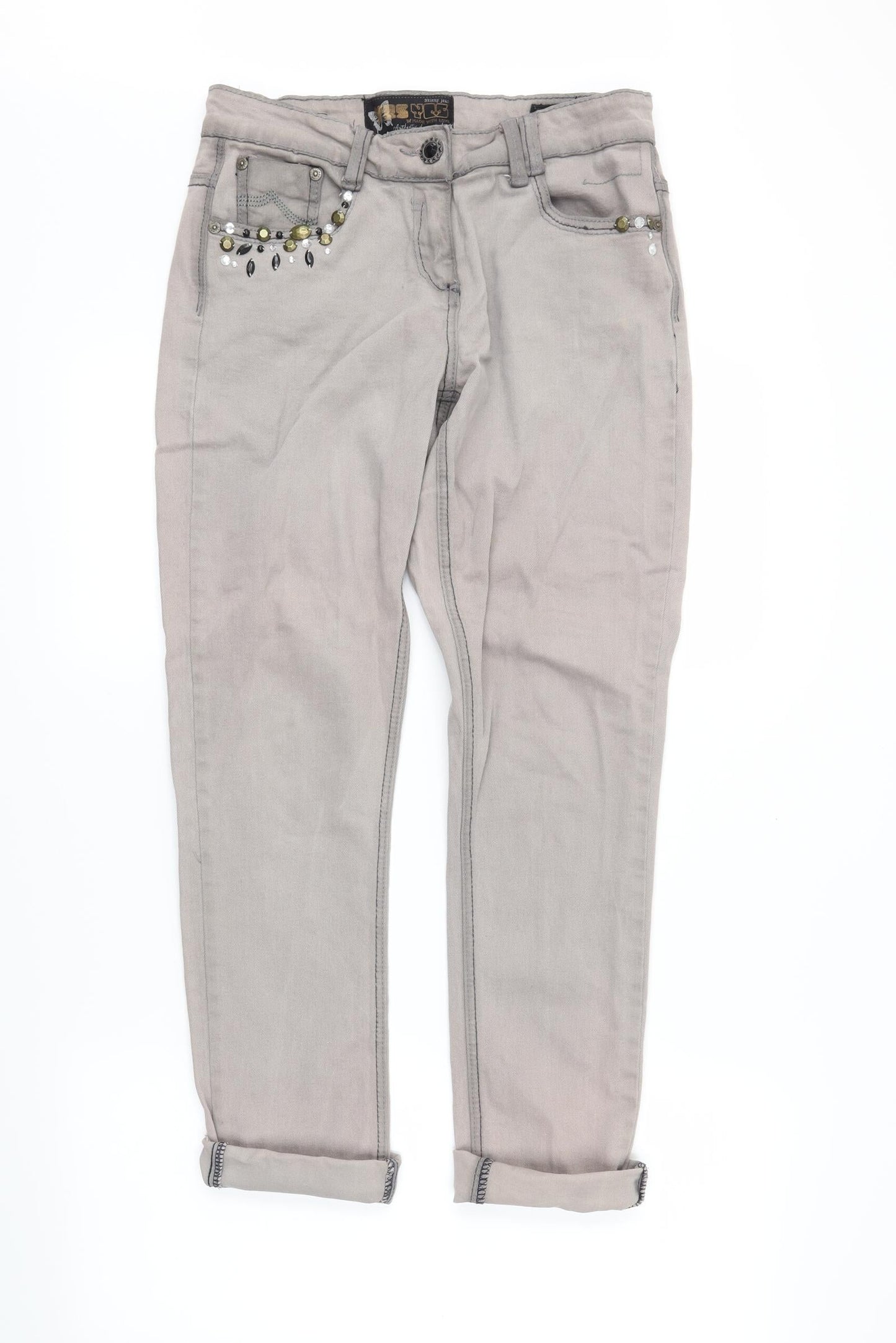 Womens UK Size 12 yesyes Regular Fit Straight Grey Jeans