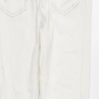 Womens UK Size 14 denimco Regular Fit Skinny White Jeans