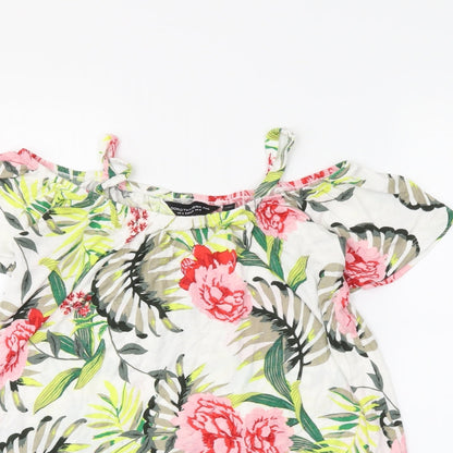 Womens UK Size 8 Dorothy Perkins White Basic Blouse