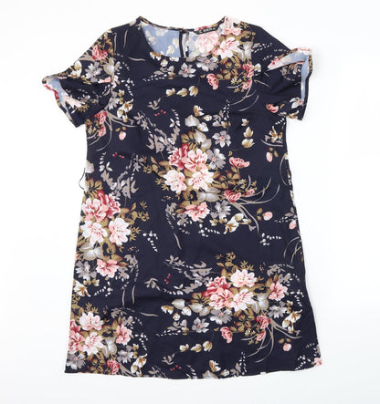 SheIn Womens Blue Floral  Shift  Size S