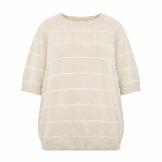 Berkertex Womens Beige Striped  Pullover Jumper Size 14