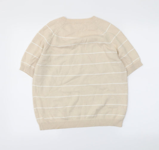 Berkertex Womens Beige Striped  Pullover Jumper Size 14