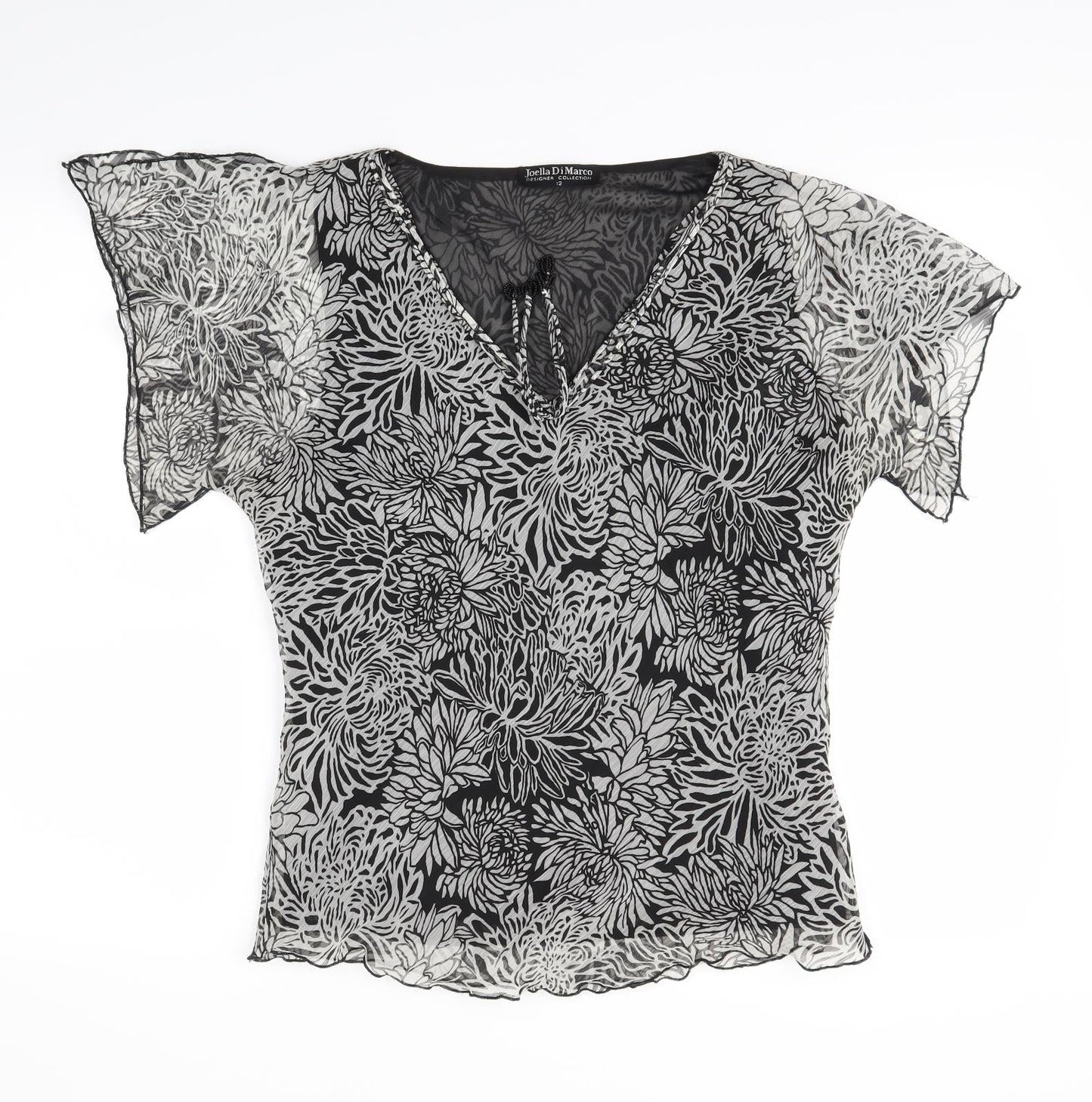 Womens UK Size 12 Joella Di Marco Grey Basic Blouse