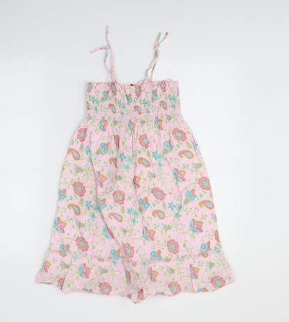 CQ Girls Pink Floral  Trapeze & Swing  Size 4-5 Years