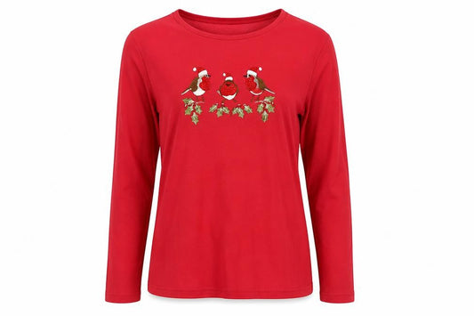 Womens UK Size S isle Red Tunic T-Shirt