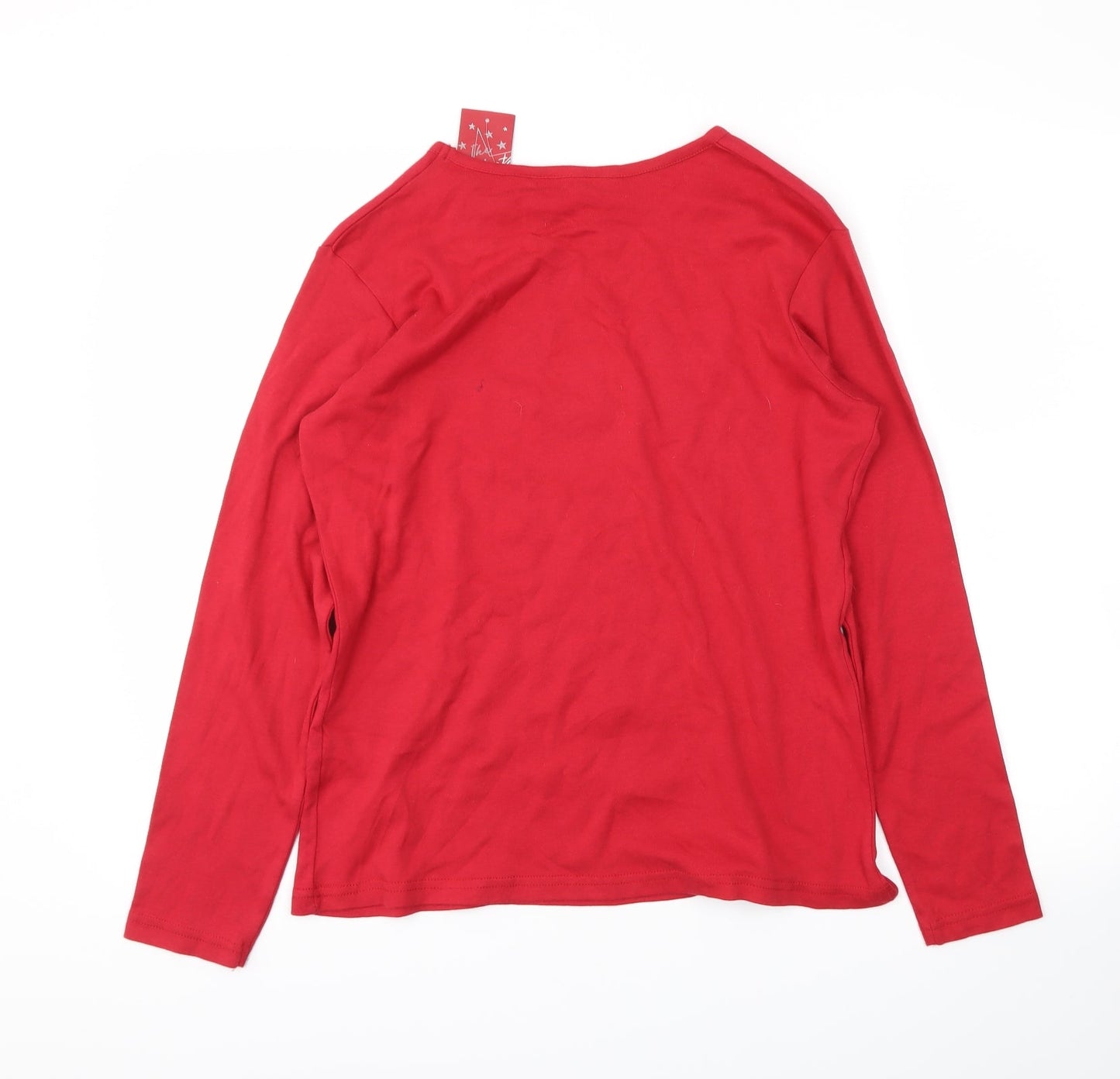 Womens UK Size S isle Red Tunic T-Shirt