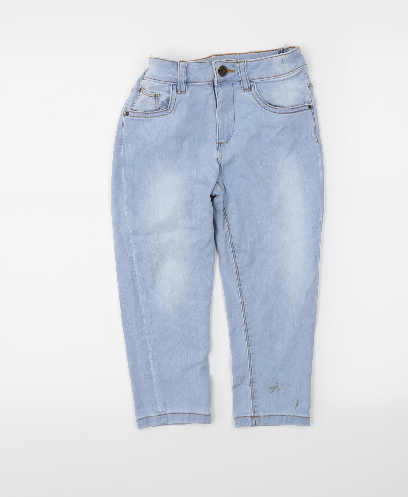 M&S Girls Blue  Denim Boyfriend Jeans Size 7-8 Years