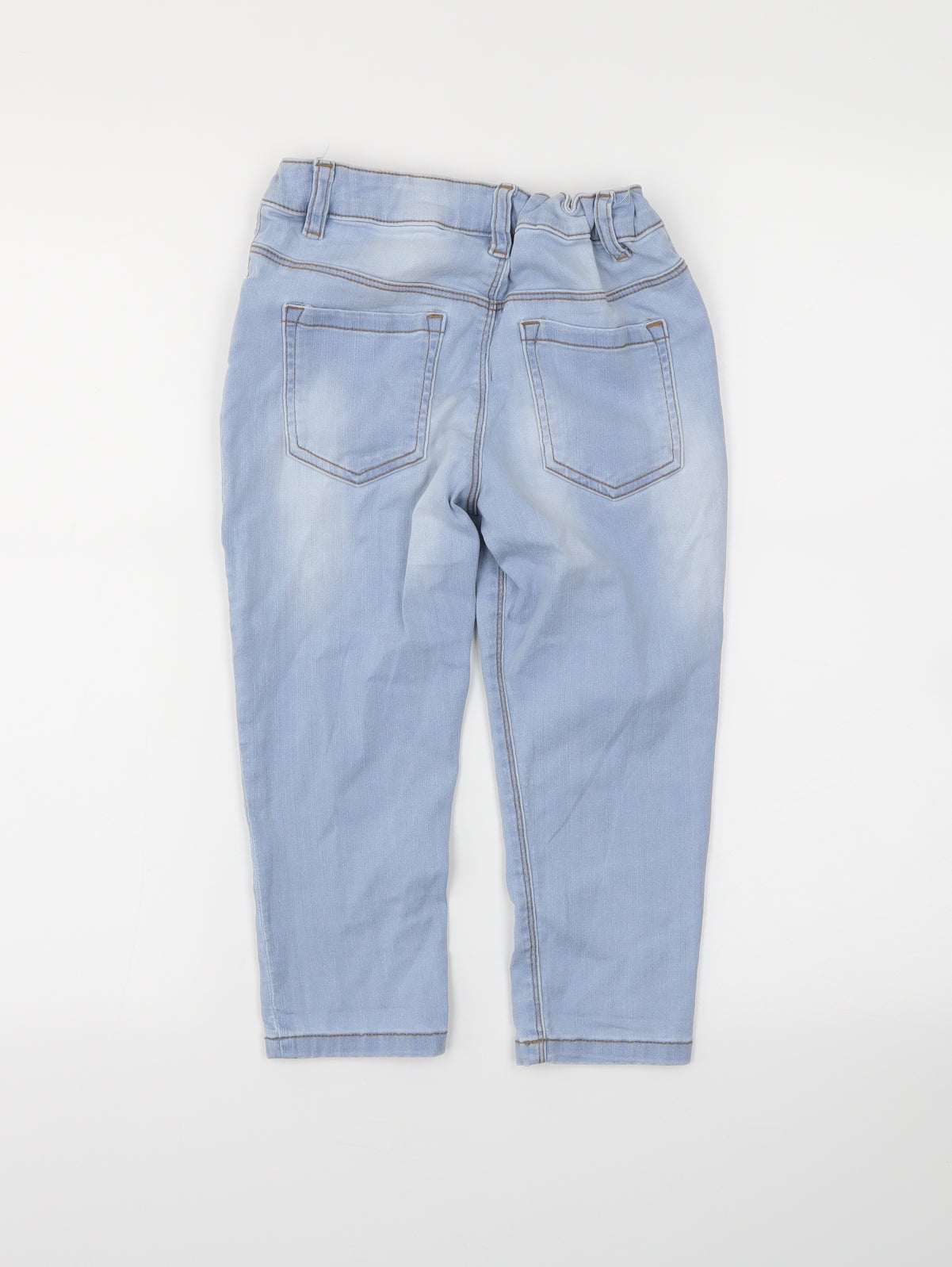 M&S Girls Blue  Denim Boyfriend Jeans Size 7-8 Years