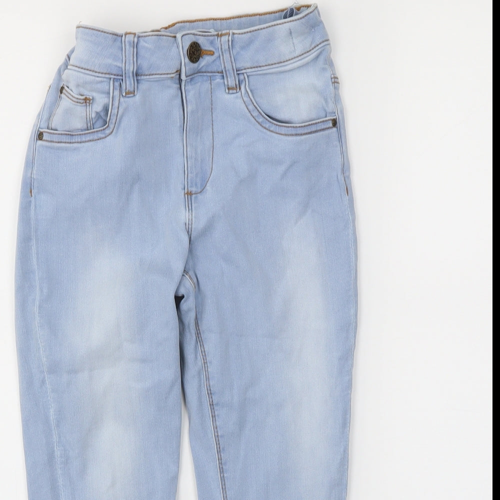 M&S Girls Blue  Denim Boyfriend Jeans Size 7-8 Years