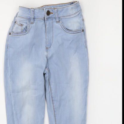 M&S Girls Blue  Denim Boyfriend Jeans Size 7-8 Years