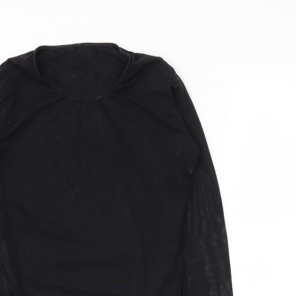 Avon Womens Black   Cropped Blouse Size 10