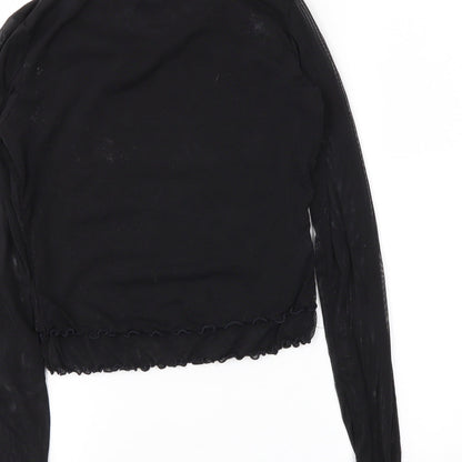 Avon Womens Black   Cropped Blouse Size 10
